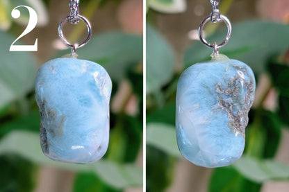 Larimar Tumbled Necklace