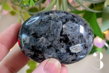 Larvikite Palm Stone