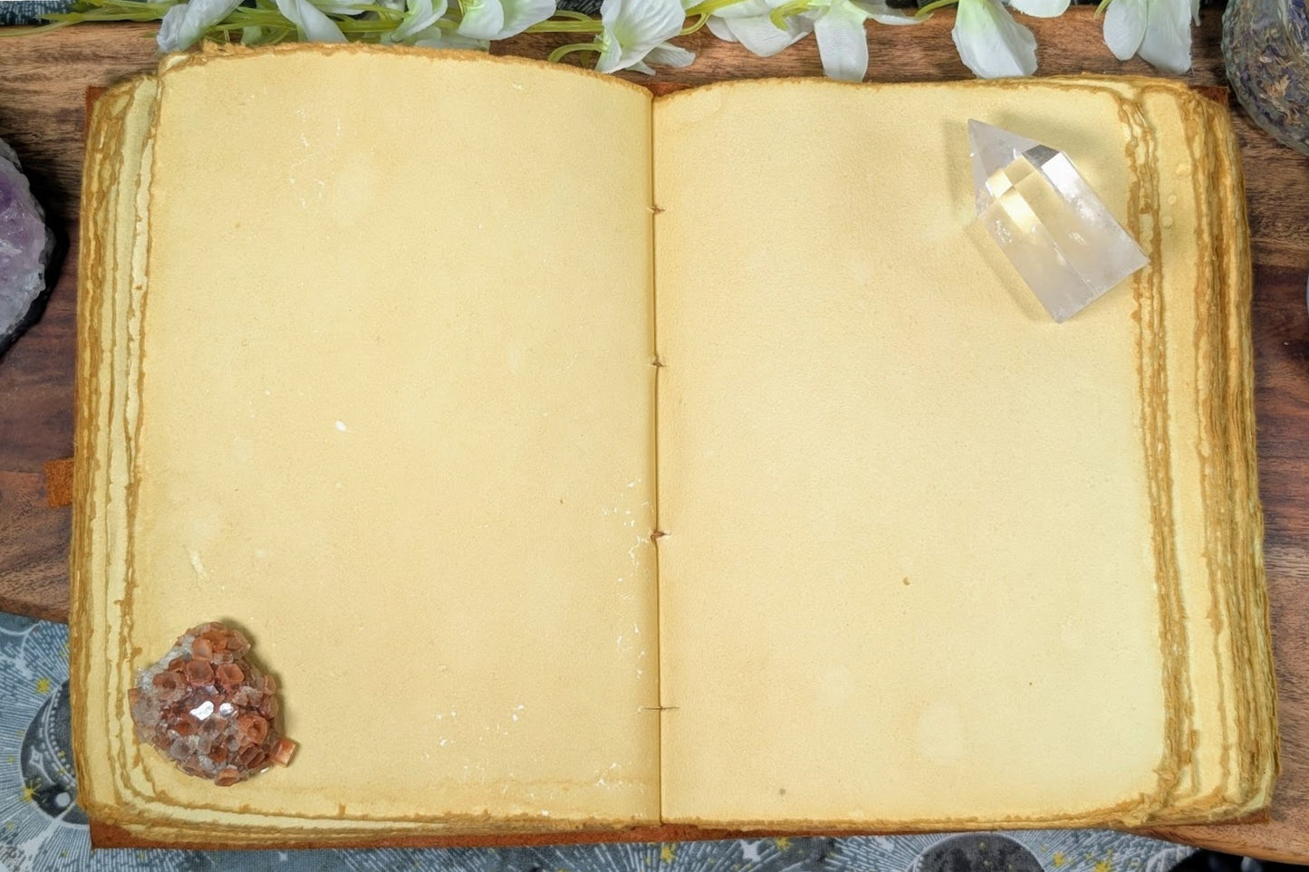 Leather Journal - Sun Moon & Stars