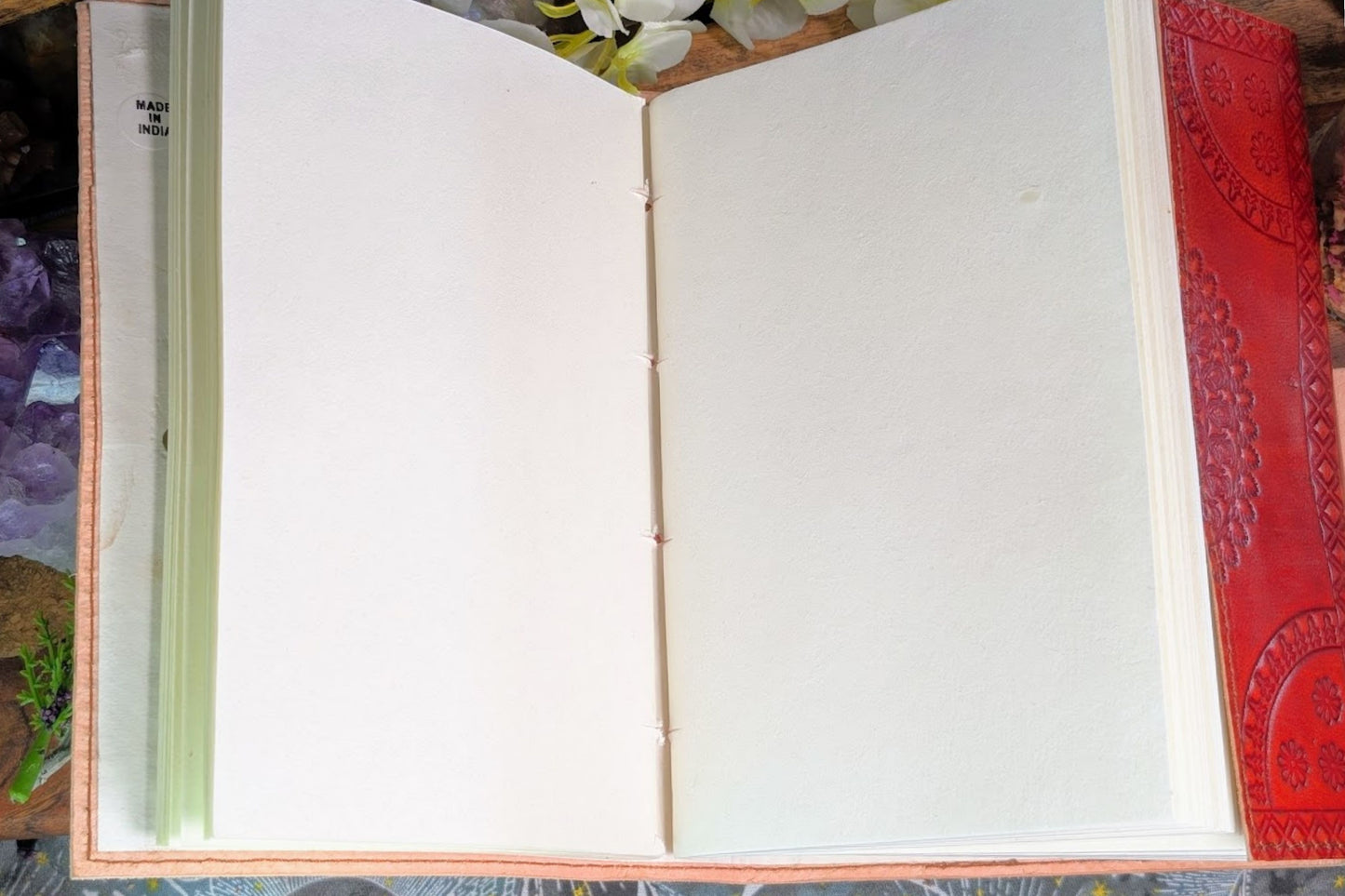 Leather Journal with Lapis Lazuli