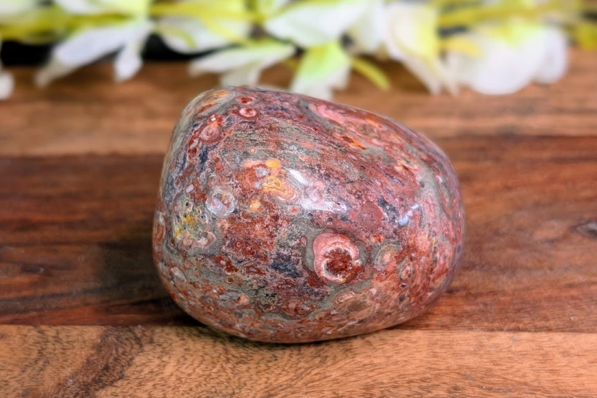 Leopard Skin Jasper Palm Stone