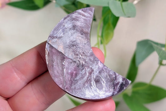 Lepidolite Mica Crescent Moon