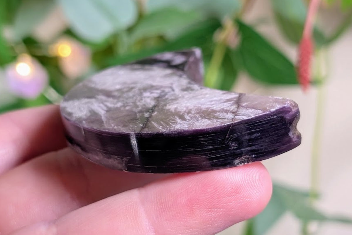 Lepidolite Mica Crescent Moon