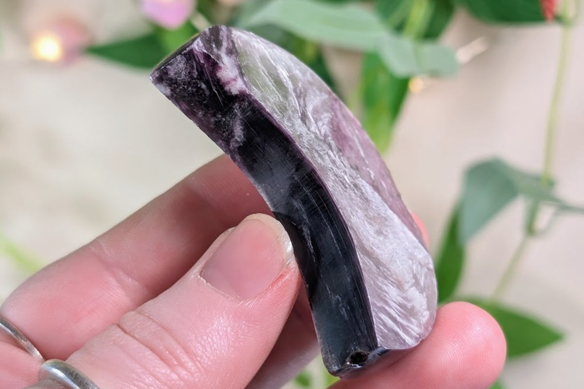 Lepidolite Mica Crescent Moon