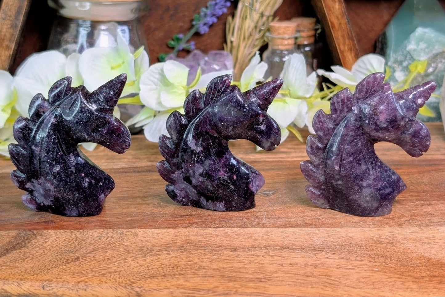 Lepidolite Unicorn Head