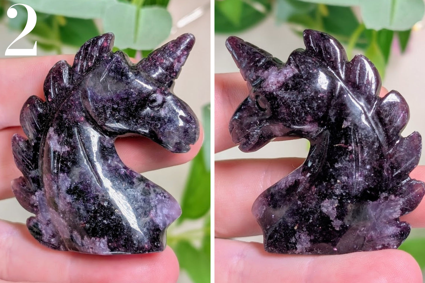 Lepidolite Unicorn Head