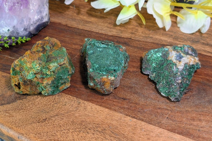 Malachite on Quartz Specimen