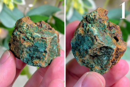 Malachite on Quartz Specimen