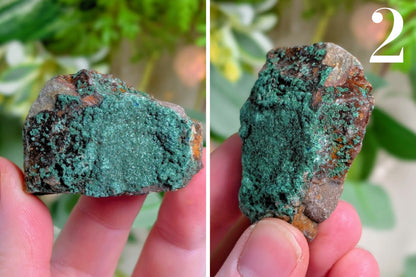 Malachite on Quartz Specimen