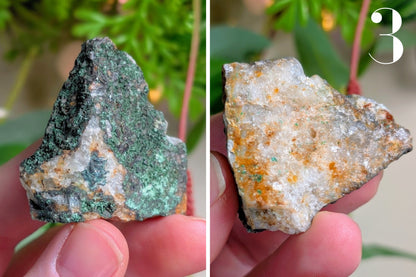 Malachite on Quartz Specimen