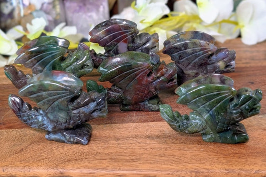 Moss Agate Dragon