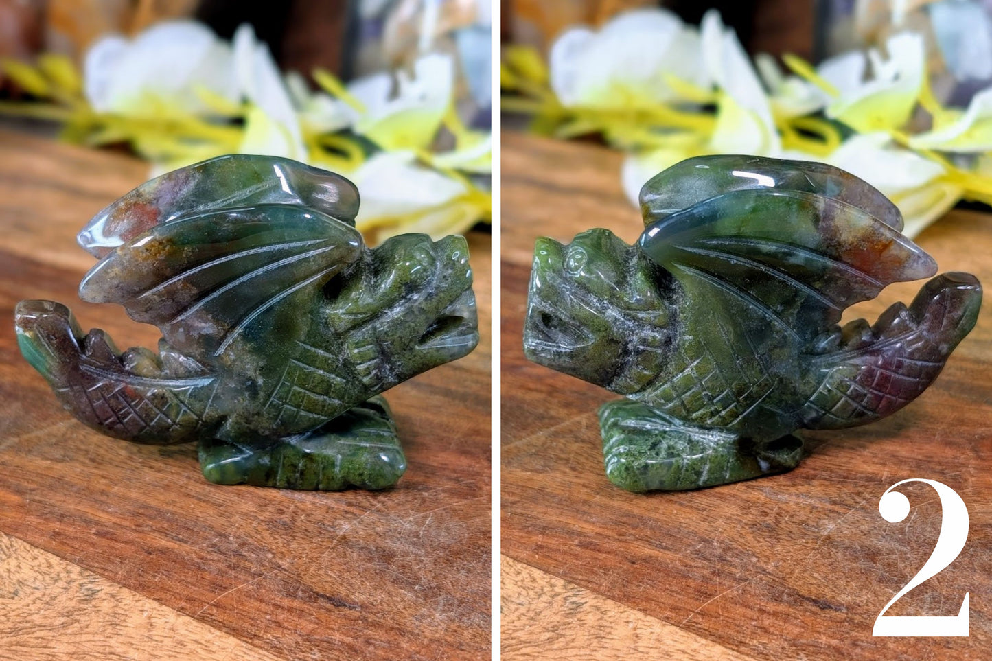 Moss Agate Dragon