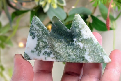 Moss Agate Mountain Carving
