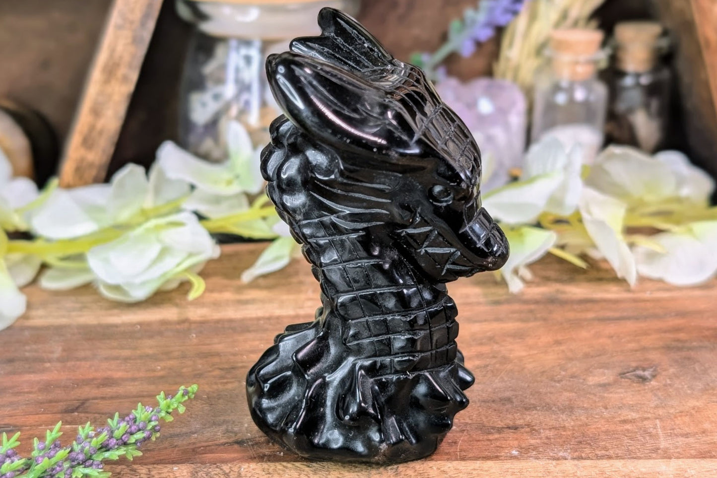 Obsidian Dragon Bust
