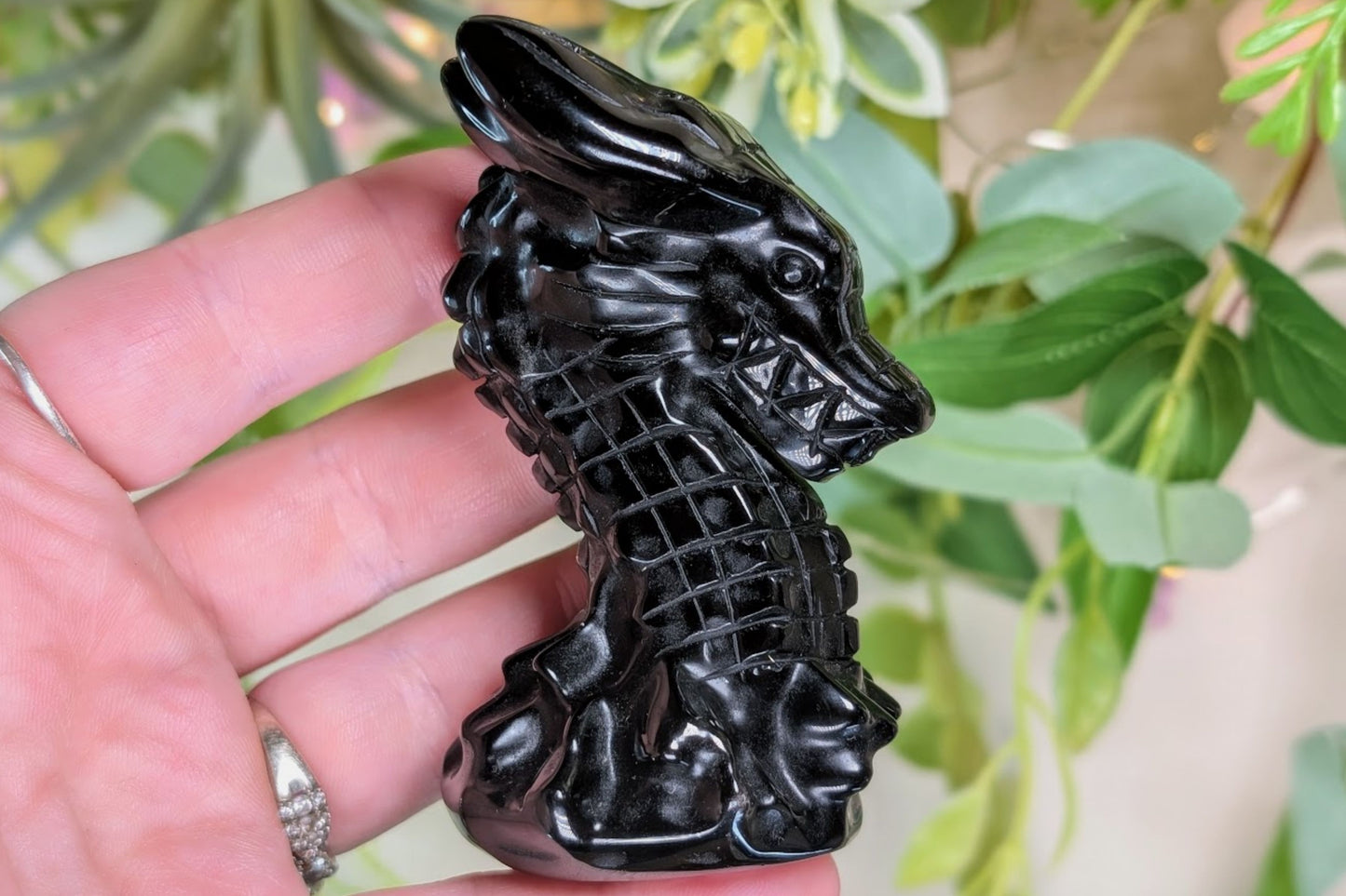 Obsidian Dragon Bust