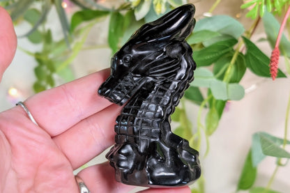 Obsidian Dragon Bust