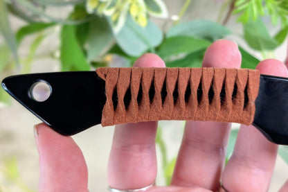 Obsidian Athame with Leather Wrapped Hilt