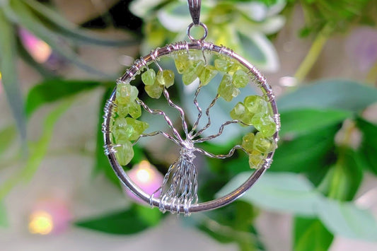 Peridot Tree Necklace