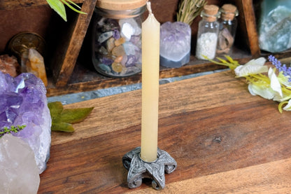 Pewter Star Chime Candle Holder