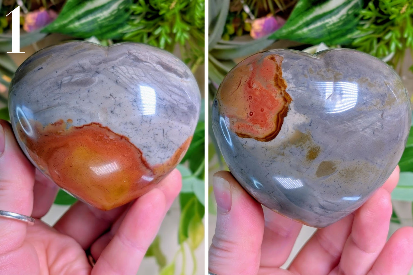 Polychrome Jasper Heart