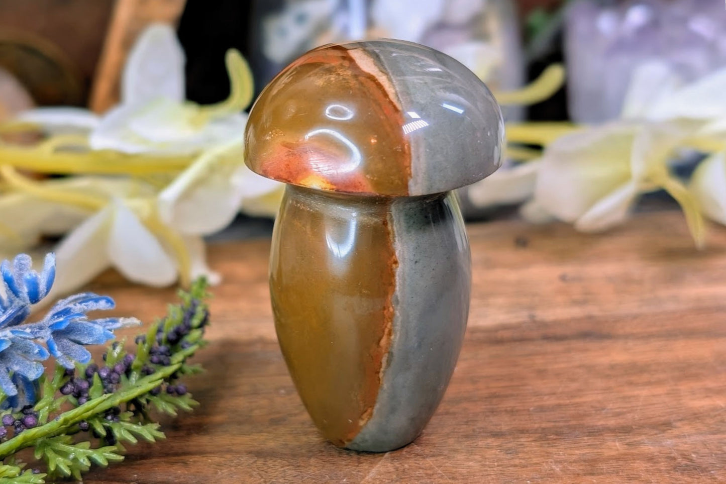 Polychrome Jasper Mushroom