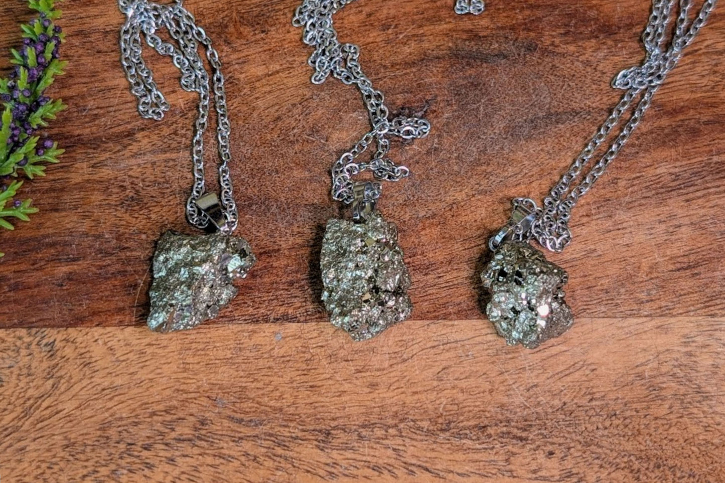 Pyrite Cluster Necklace