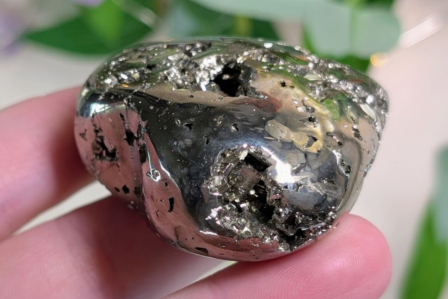 Pyrite Druzy Heart