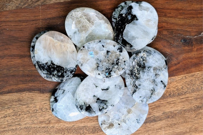 Rainbow Moonstone Worry Stone