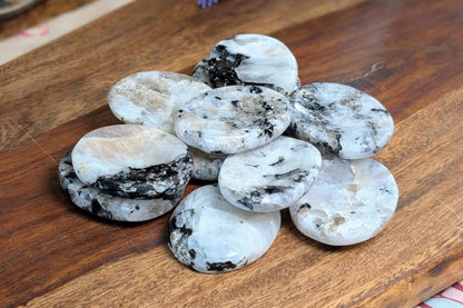 Rainbow Moonstone Worry Stone