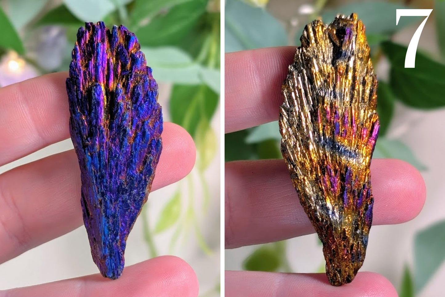 Titanium Aura Kyanite Fan