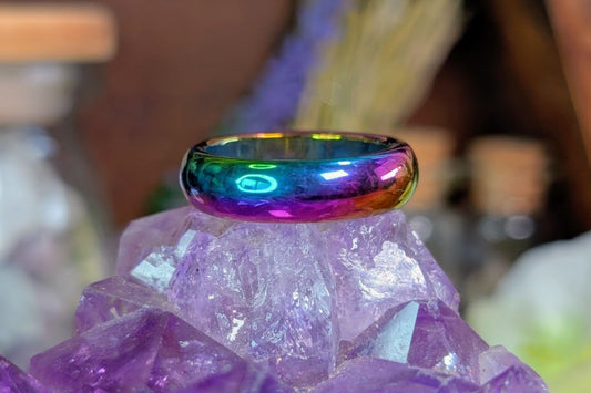 Rainbow Hematite Ring