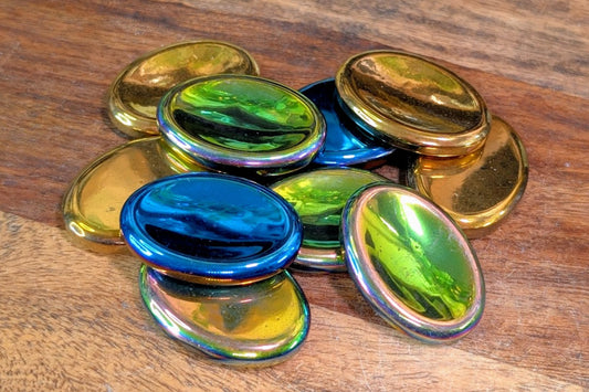 Rainbow Hematite Worry Stone