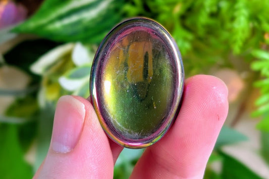 Rainbow Hematite Worry Stone