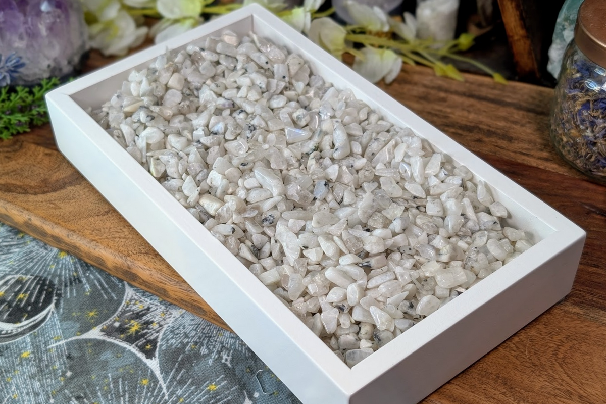 Rainbow Moonstone Chips - 2 oz Bag