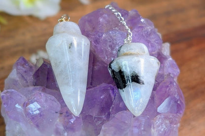 Rainbow Moonstone Pendulum - Cone