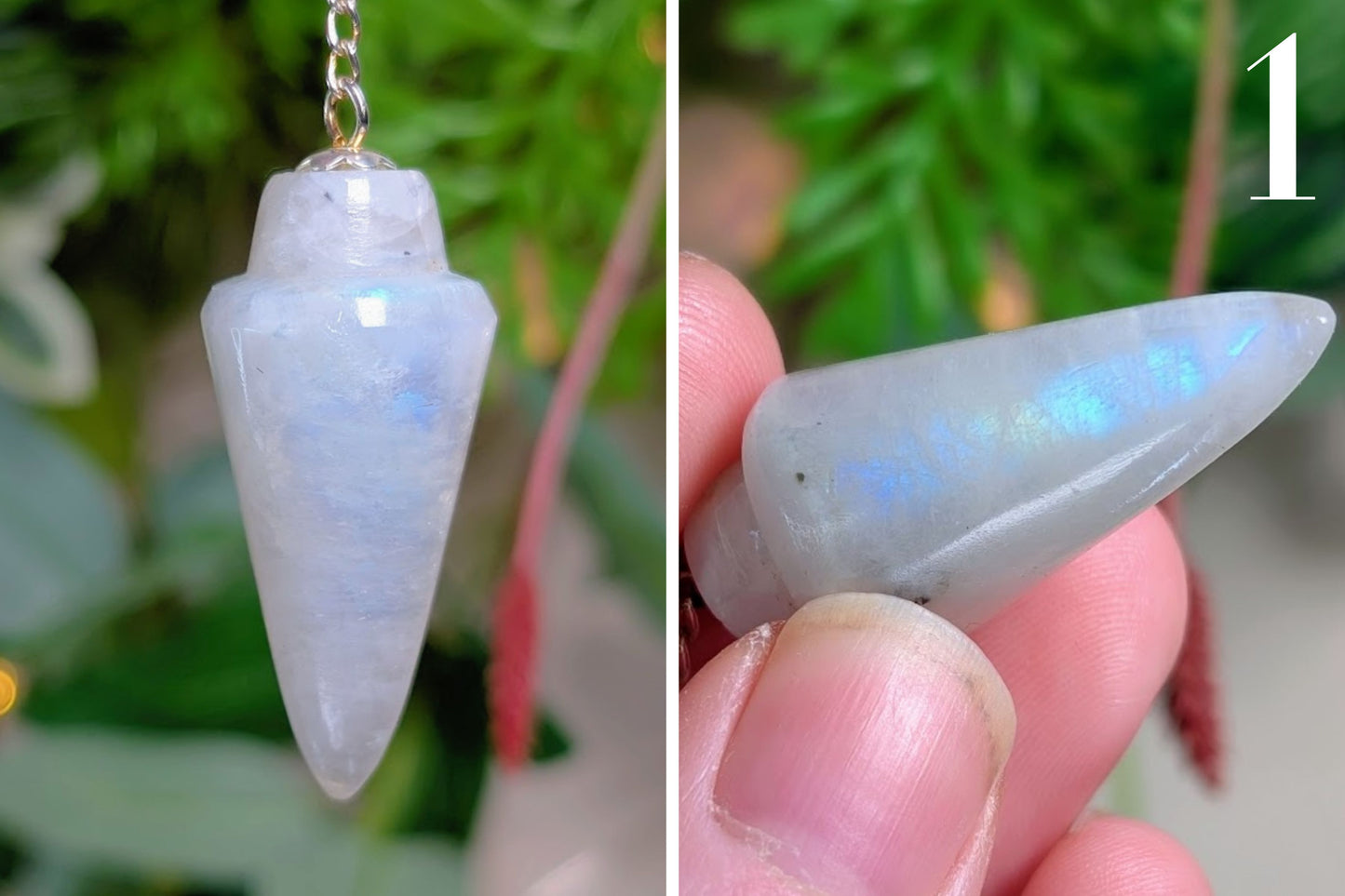Rainbow Moonstone Pendulum - Cone