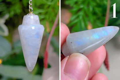 Rainbow Moonstone Pendulum - Cone