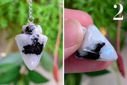 Rainbow Moonstone Pendulum - Cone