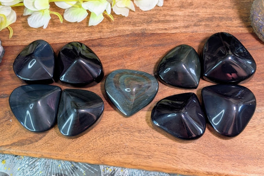 Rainbow Obsidian Heart