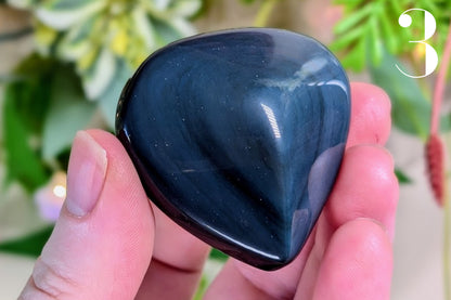 Rainbow Obsidian Heart