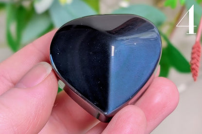 Rainbow Obsidian Heart