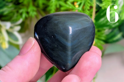 Rainbow Obsidian Heart