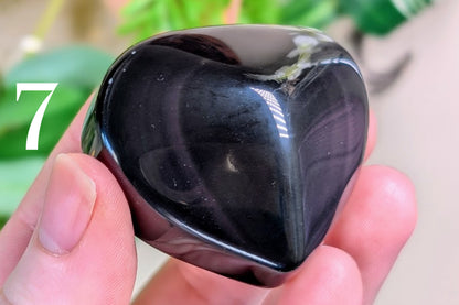 Rainbow Obsidian Heart