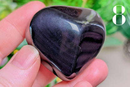 Rainbow Obsidian Heart