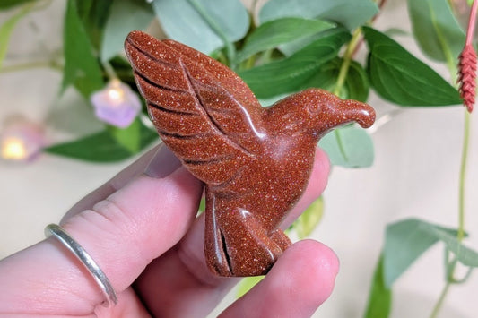 Red Goldstone Flying Raven