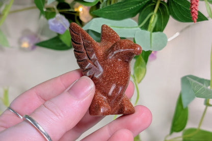 Red Goldstone Flying Raven