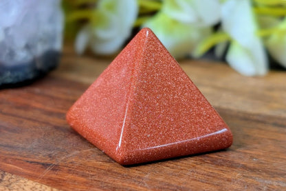 Red Goldstone Pyramid