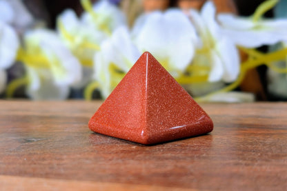 Red Goldstone Pyramid