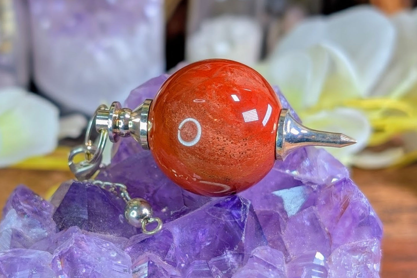 Red Jasper Orb Pendulum