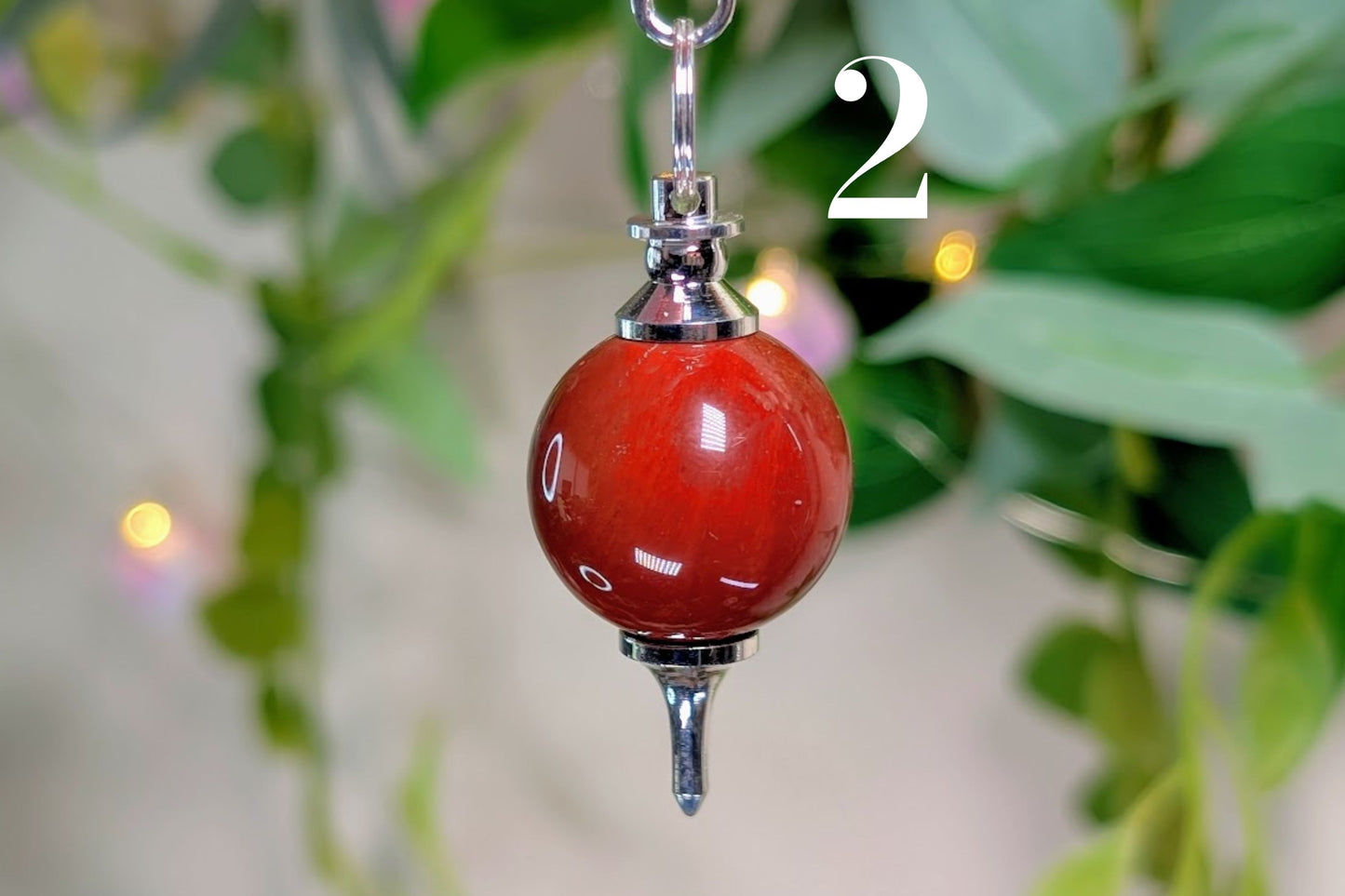 Red Jasper Orb Pendulum